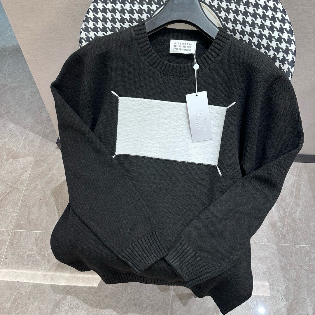 Maison Margiela 马吉拉 Suéter de punto de cuello redondo nuevo unisex: es un suéter de punto de cuello redondo, adecuado t…