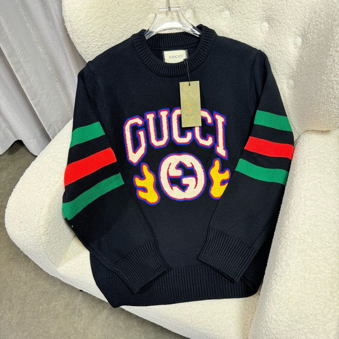 🀄️ GUCCl Gucci Lanzamiento exclusivo, calidad original ❤️ Guc*i 24 Otoño/Invierno Nuevo producto, suéter de cuello red…