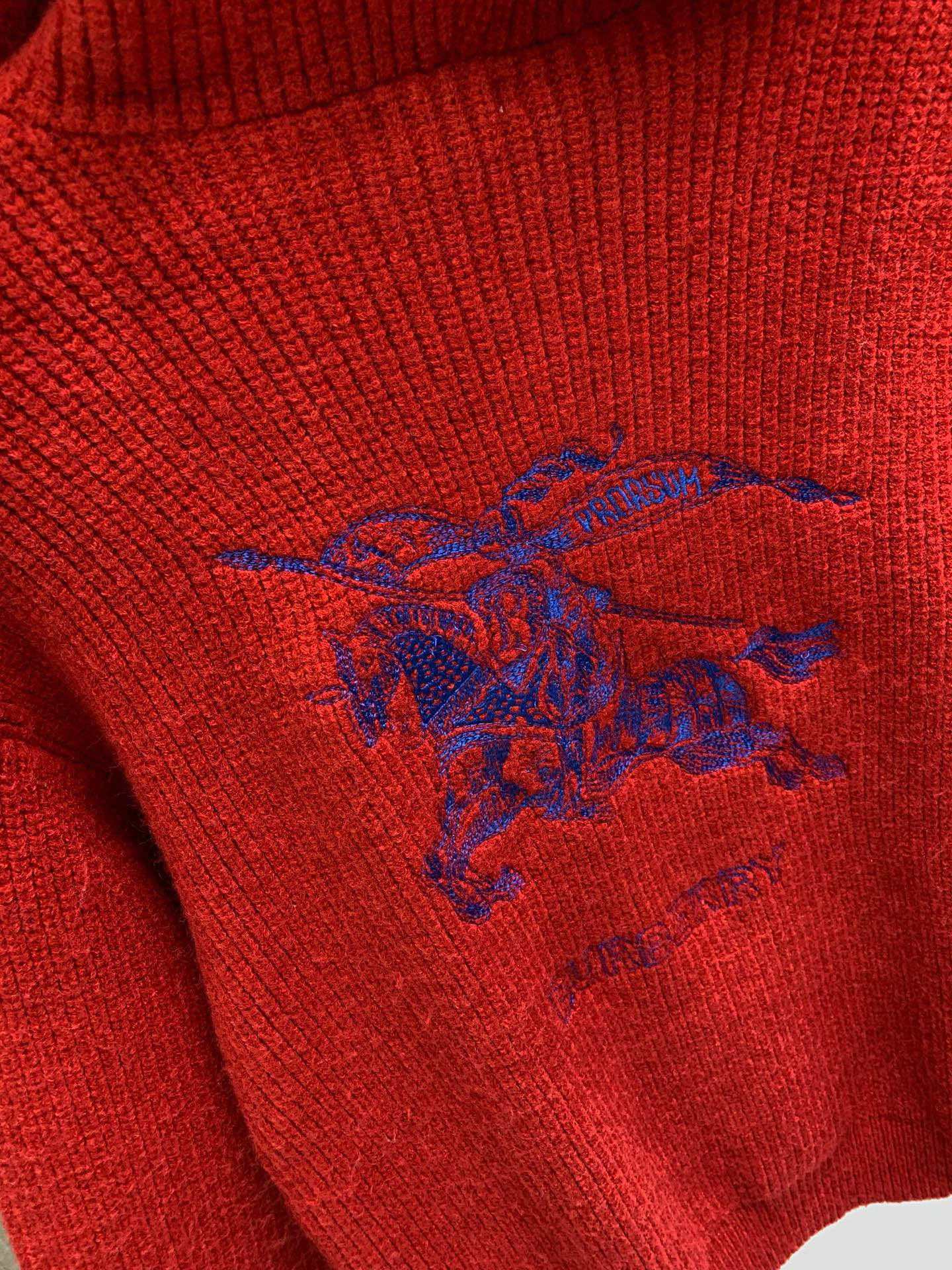 Burberryバーバリー 秋冬新作連帽針織衛衣 馬術刺繍デザイン