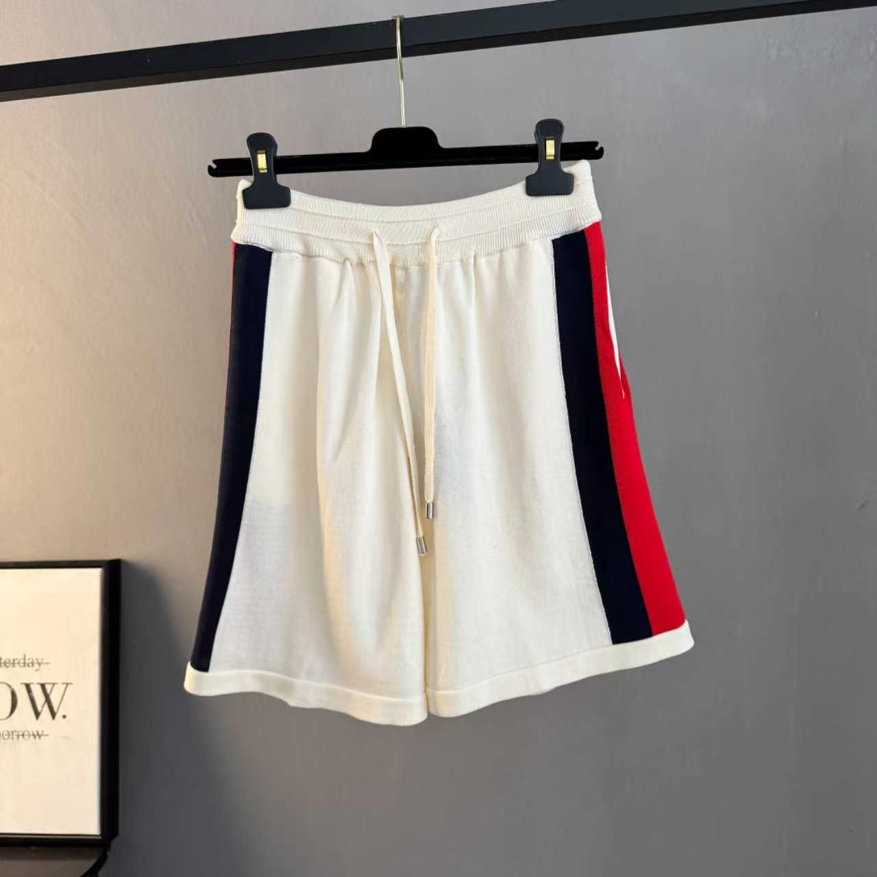 Gucci White Side Stripe Shorts