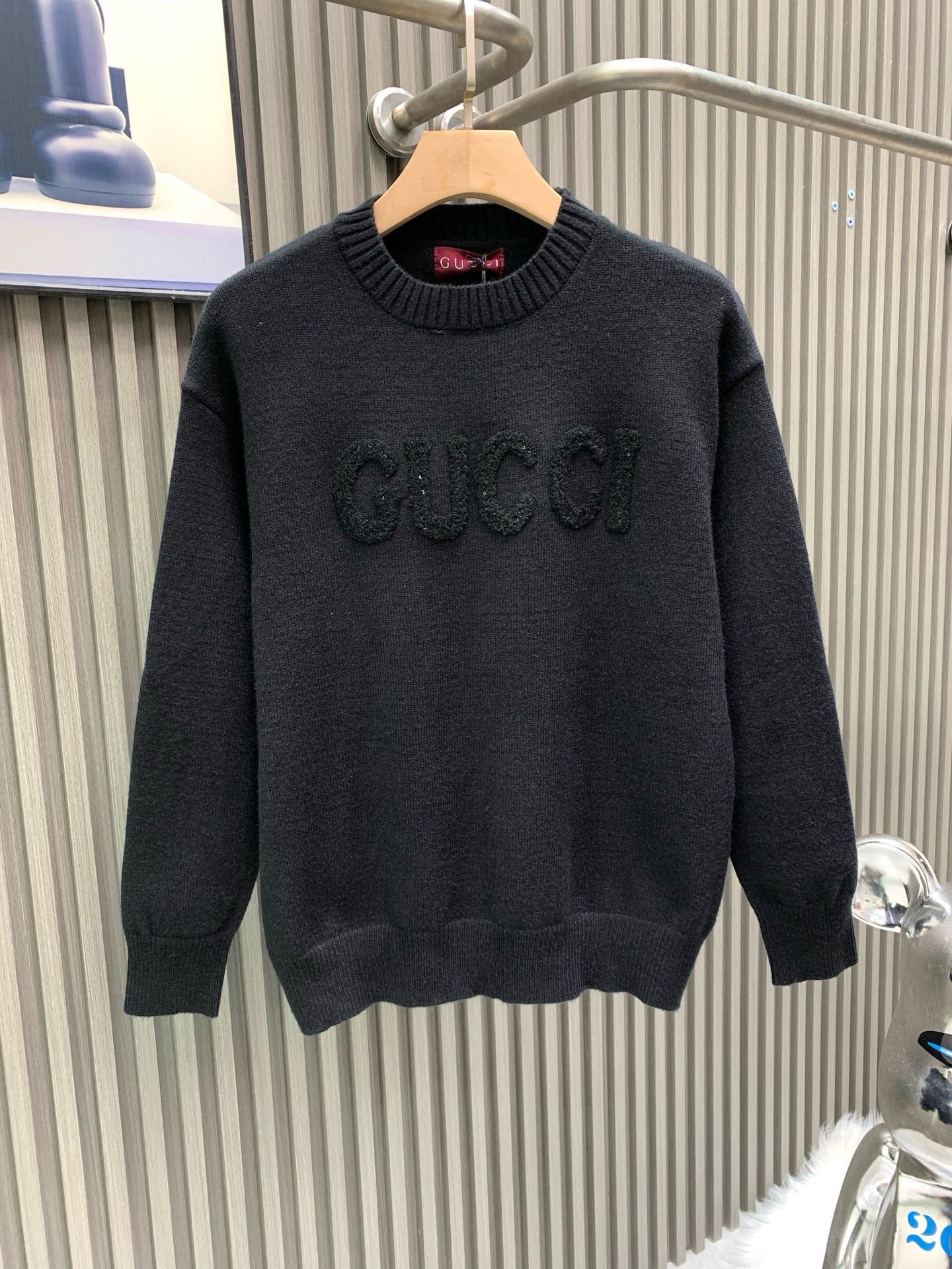 Gucci Black Logo Crewneck Sweater