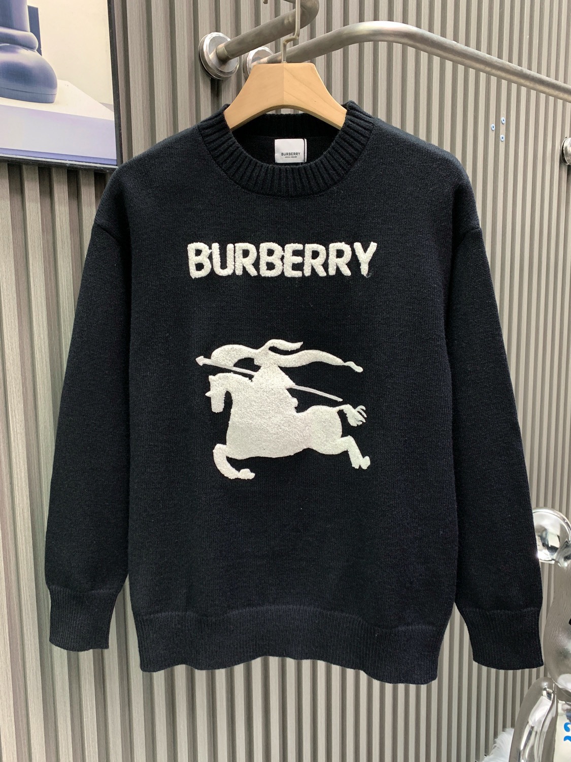 Burberry Black Knight Graphic Sweater