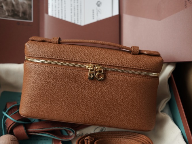 Loro Piana Extra Pocket L19 Leather Handbag with My Charms Pendant 1 Loro Piana Extra Pocket L19 Leather Handbag with My Charms Pendant