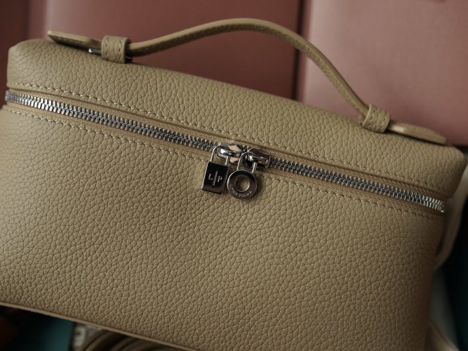 Loro Piana Extra Pocket L19 Clutch: Luxurious Hammered Leather Handbag 1 Loro Piana Extra Pocket L19 Clutch: Luxurious Hammered Leather Handbag