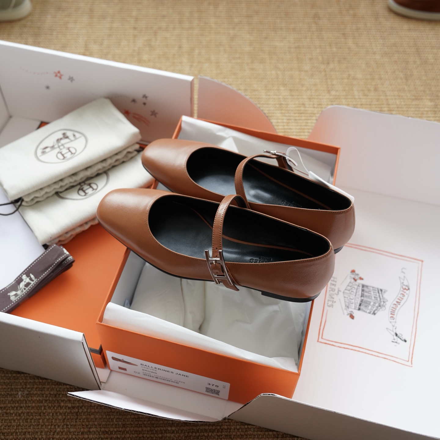에르메스 제인 발레리나 플랫 슈즈 이미지 3