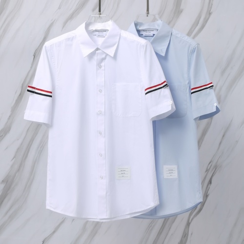 Thom Browne Short Sleeve Shirt with Armband Detail - Summer Essential 1 Thom Browne Short Sleeve Shirt with Armband Detail - Summer Essential