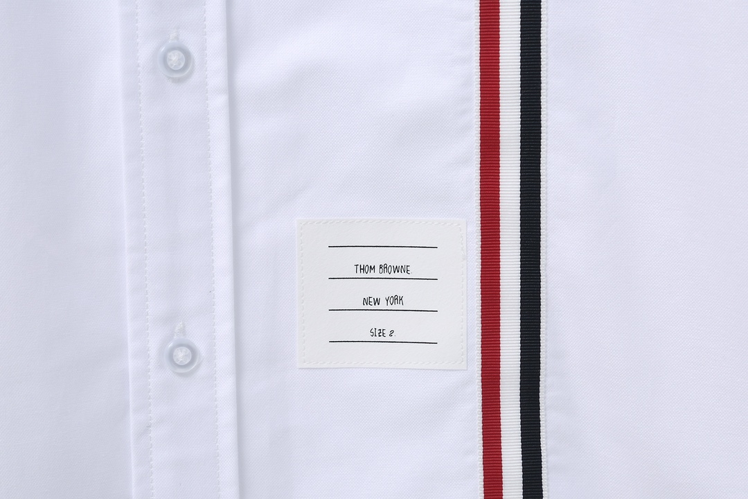 Thom Browne T-B 926 Oxford Wing-Sleeve Shirt in White, High-Quality Cotton. - 图片 9