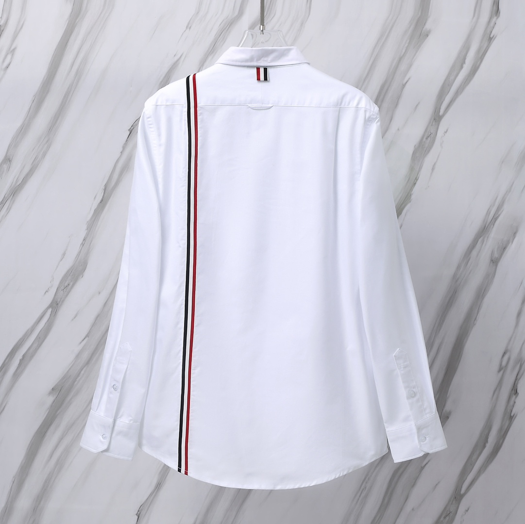 Thom Browne T-B 926 Oxford Wing-Sleeve Shirt in White, High-Quality Cotton. - 图片 2