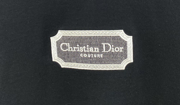 DIOR迪奥 刺绣款 2025秋冬新款松紧带直筒长裤 上身版型超赞 独家厚款定制面料休闲裤颜色:黑灰 灰