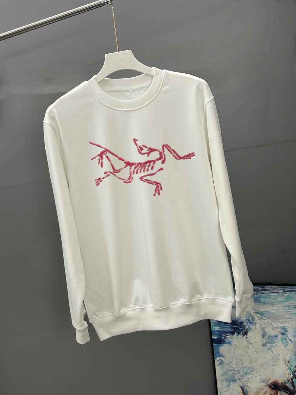 ARC`TERYX始祖鸟 厚板经典印花 2026秋冬季圆领卫衣长袖采用380G双股大卫衣 高版本，三标齐