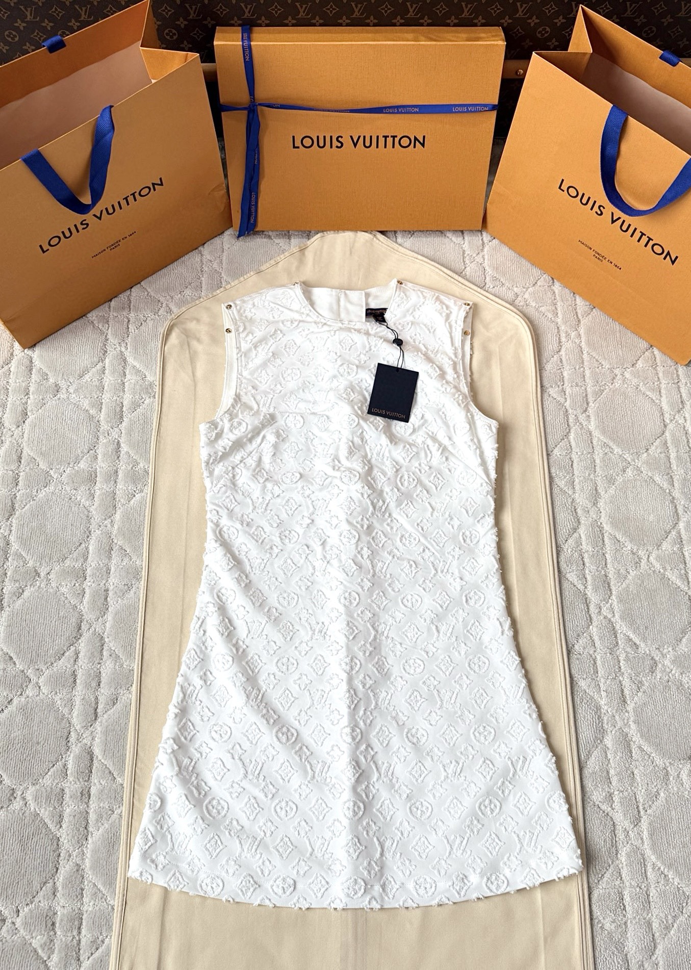 루이비통 여성 2025FW 화이트 데님 원피스 레플리카 6603 Louis Vuitton Women Dress