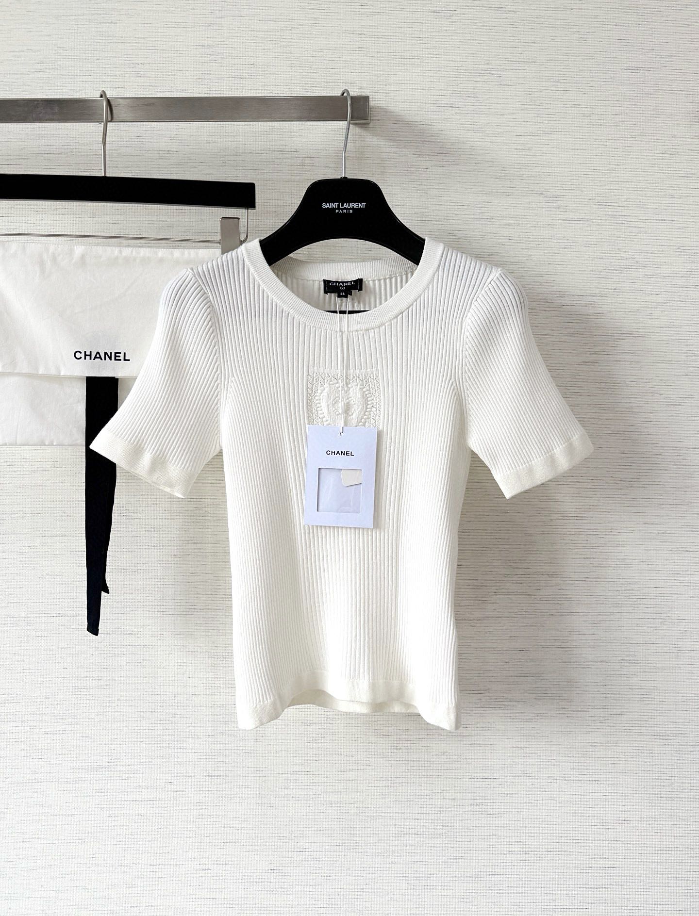 샤넬 여성 2025FW 자수 반팔 니트 레플리카 17102 Chanel Women T Shirt