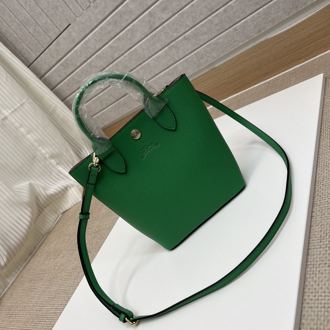 Green real shot of Longchamp's new cowhide Epure women's bag mini tote bag shoulder crossbody bag