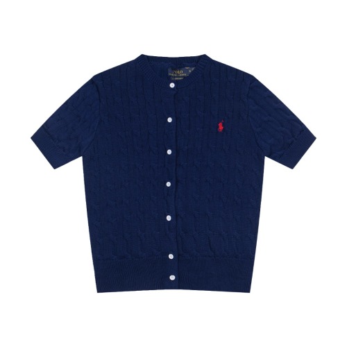 Ralph Lauren Cable-Knit Short-Sleeve Cardigan in Navy Blue for Women 1 Ralph Lauren Cable-Knit Short-Sleeve Cardigan in Navy Blue for Women