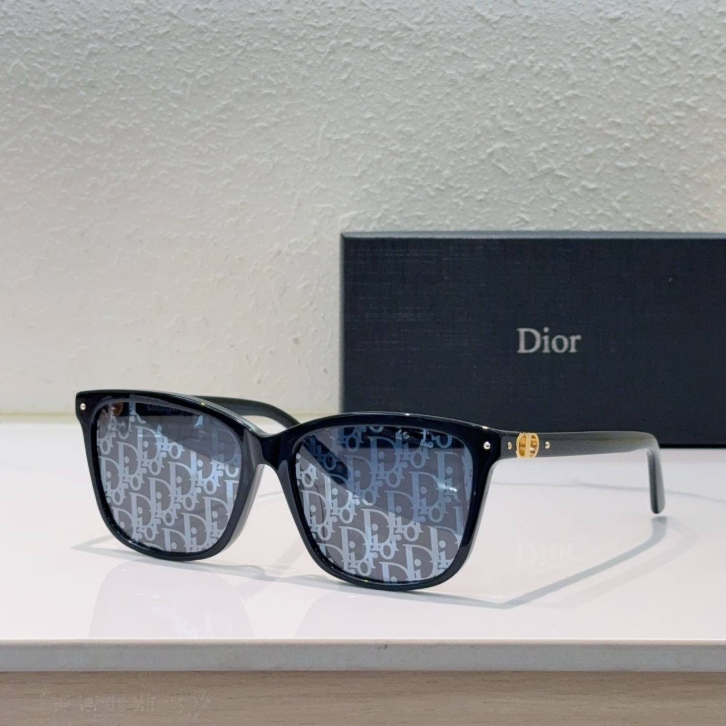 DIOR Sunglasses Acetate Square Black