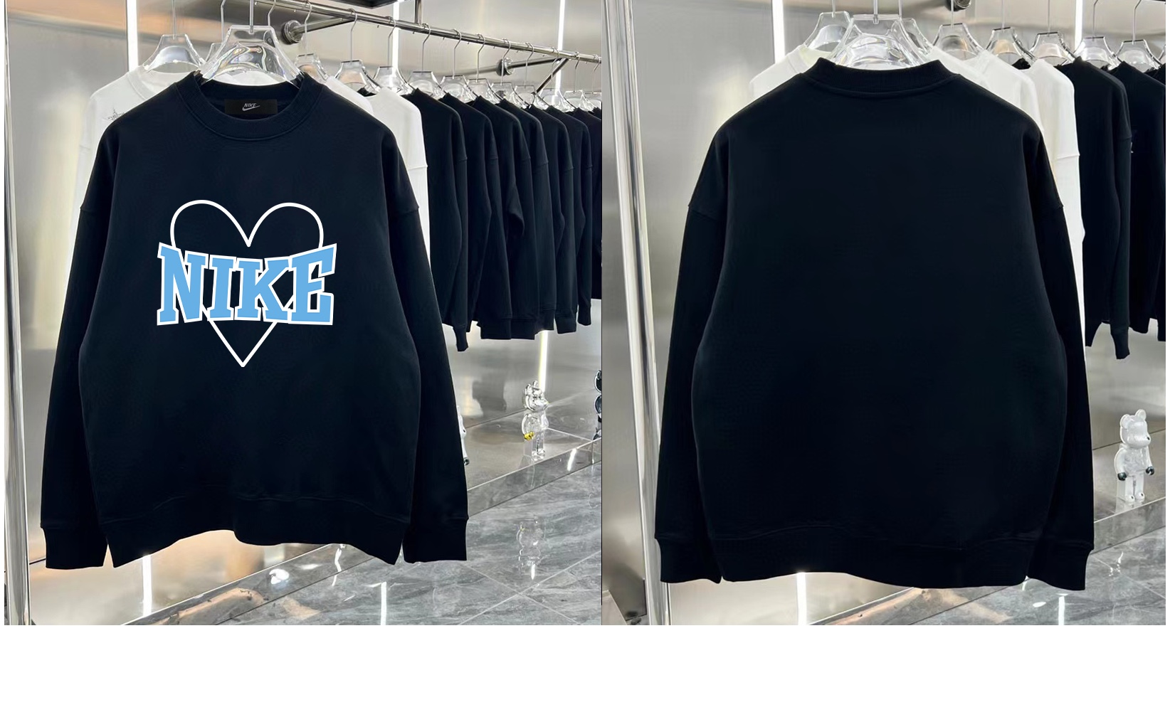 🛒购物价：75💰[原标包装吊牌纯棉毛圈.下单赠送得物包装袋]加绒另外加10元.NIKE 耐克 宽松休闲加绒套头圆领卫衣 男女同款 2025秋冬新款🆕🆕

♡ Design：
马里奥仿佛从口袋中钻出的设计，吸睛满满。搭配nike logo，彰显品牌，增加品牌辨识度。简约实穿，经典百搭。

🌟甄选350克纯棉面料，银狐绒加绒内里，质感扎实。
🌟内里加绒触感细腻柔滑，亲肤舒适。保暖升级！🔥
🌟 领口/袖口/下摆罗纹均采用高密度拼接技术，松紧舒适。
🌟通肩压条，有效防止肩部坍塌和变形。
🌟 领口固形压条，有效保持颈部不松垮。罗文袖口，弹力不紧勒。
🌟下摆双排车缝线做工精细，缝合自然，公正有序。