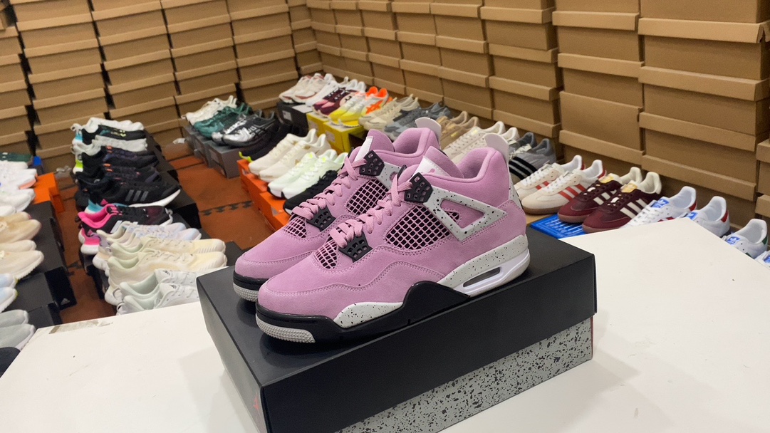 Air Jordan 4 Sneaker Air Jordan Scarpe Oxford Rosa TPU Mid Top