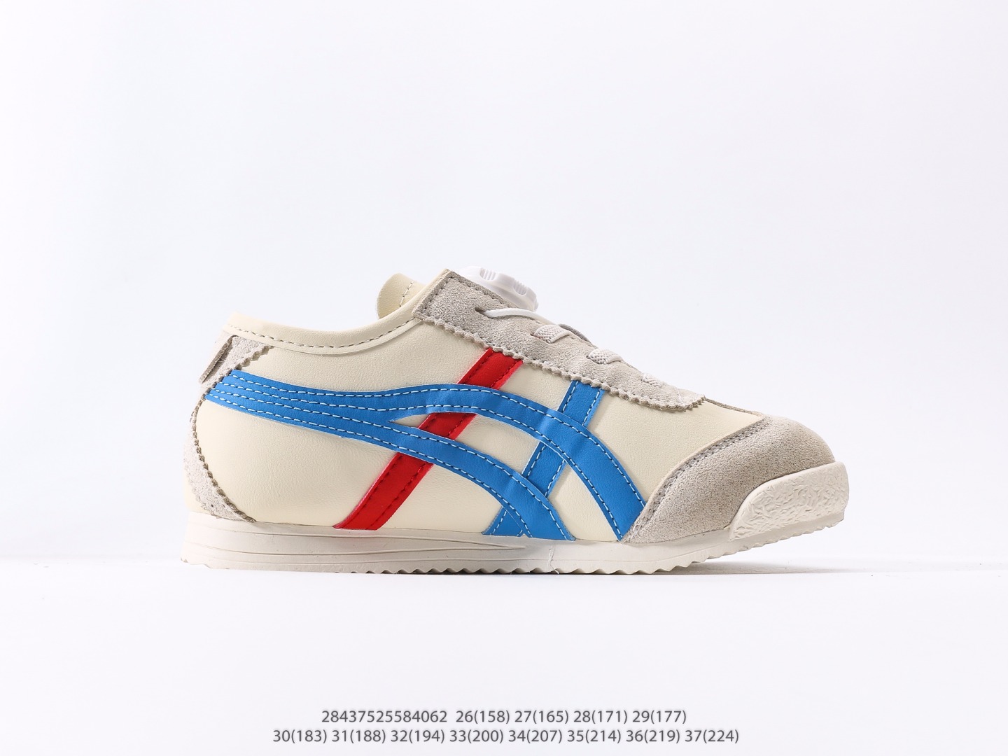 图片[2]-童鞋 鬼冢虎Tiger MEXICO 66最火爆的网红款儿童休闲复古风休闲运动鞋注意：图下方显示为实际内长，单位厘米[手工测量，可能存在0.5厘米左右的误差]，建议净脚长加1厘米左右对应标注的鞋内长选购 #28437525584062-选品中心