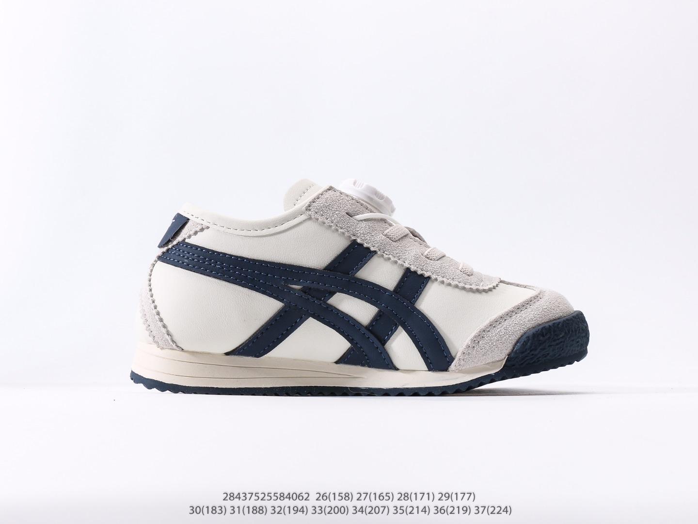 图片[2]-童鞋 鬼冢虎Tiger MEXICO 66最火爆的网红款儿童休闲复古风休闲运动鞋注意：图下方显示为实际内长，单位厘米[手工测量，可能存在0.5厘米左右的误差]，建议净脚长加1厘米左右对应标注的鞋内长选购 #28437525584062-选品中心