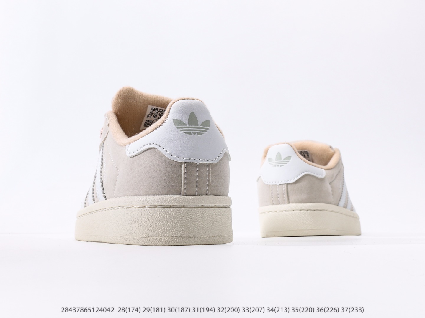 图片[6]-童鞋 阿迪达斯Adidas Originals Campus 00s 学院系列面包风经典复古低帮百搭休闲运动板鞋注意：图下方显示为实际脚长，单位毫米[手工测量，可能存在5毫米左右的误差] #28437865124042-选品中心