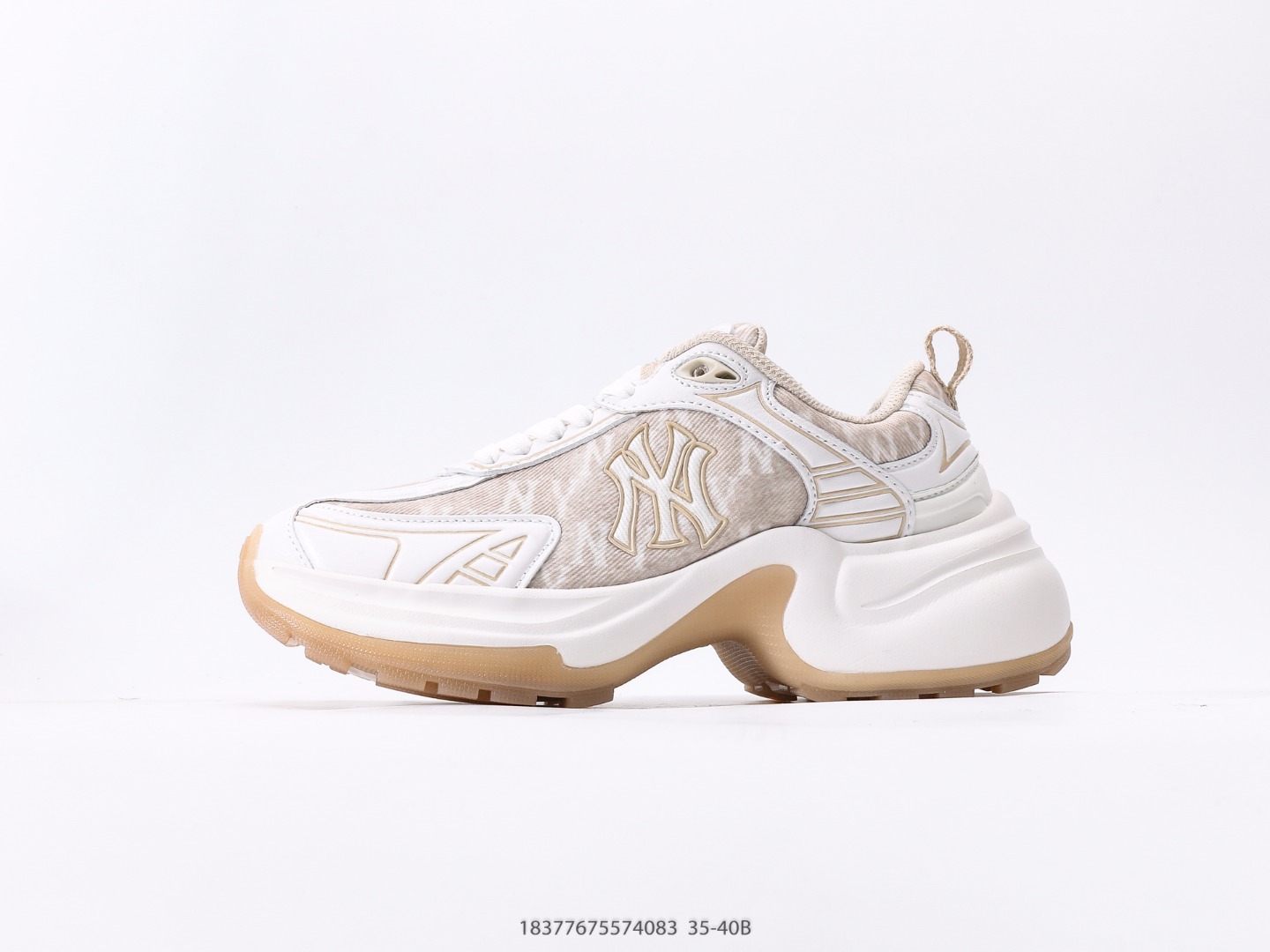 MLB Chunky Liner Seniors Shoes Series Low Top Lightweight Height Increasing Thick Bottom Peplum Casu