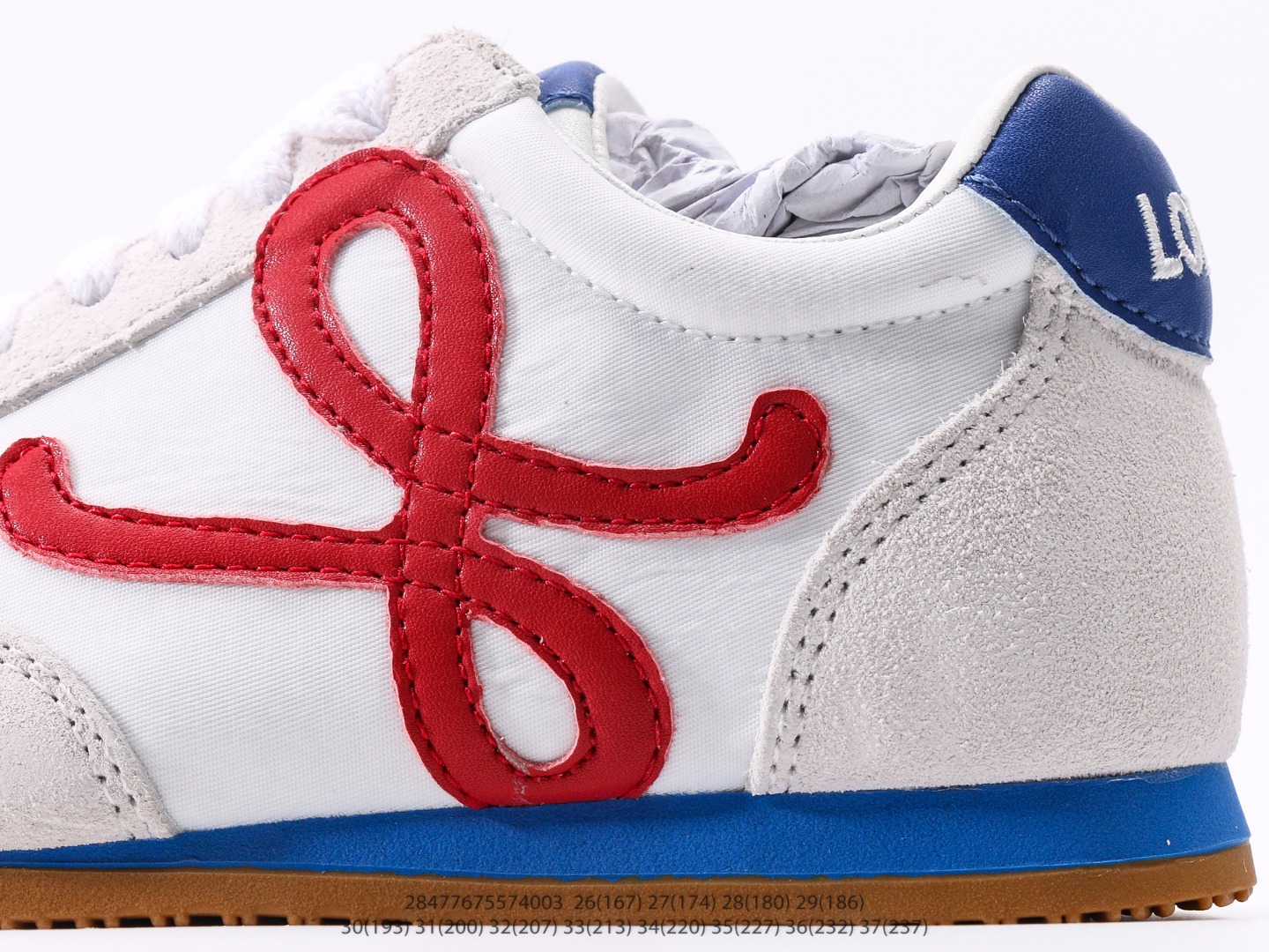 图片[7]-童鞋 罗意威Loewe Ballet Runner 2.0 Sneakers 芭蕾舞2.0系列阿甘复古风德训薄底百搭休闲运动鞋注意：图下方显示为实际脚长，单位毫米[手工测量，可能存在5毫米左右的误差] #28477675574003-选品中心