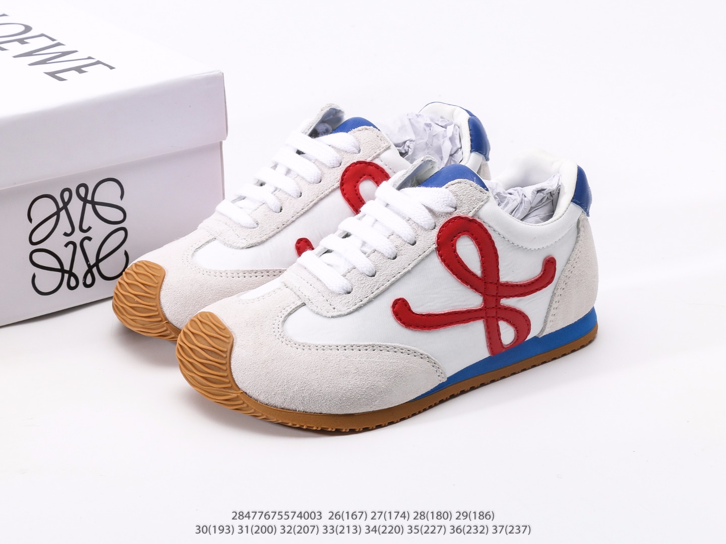 图片[9]-童鞋 罗意威Loewe Ballet Runner 2.0 Sneakers 芭蕾舞2.0系列阿甘复古风德训薄底百搭休闲运动鞋注意：图下方显示为实际脚长，单位毫米[手工测量，可能存在5毫米左右的误差] #28477675574003-选品中心