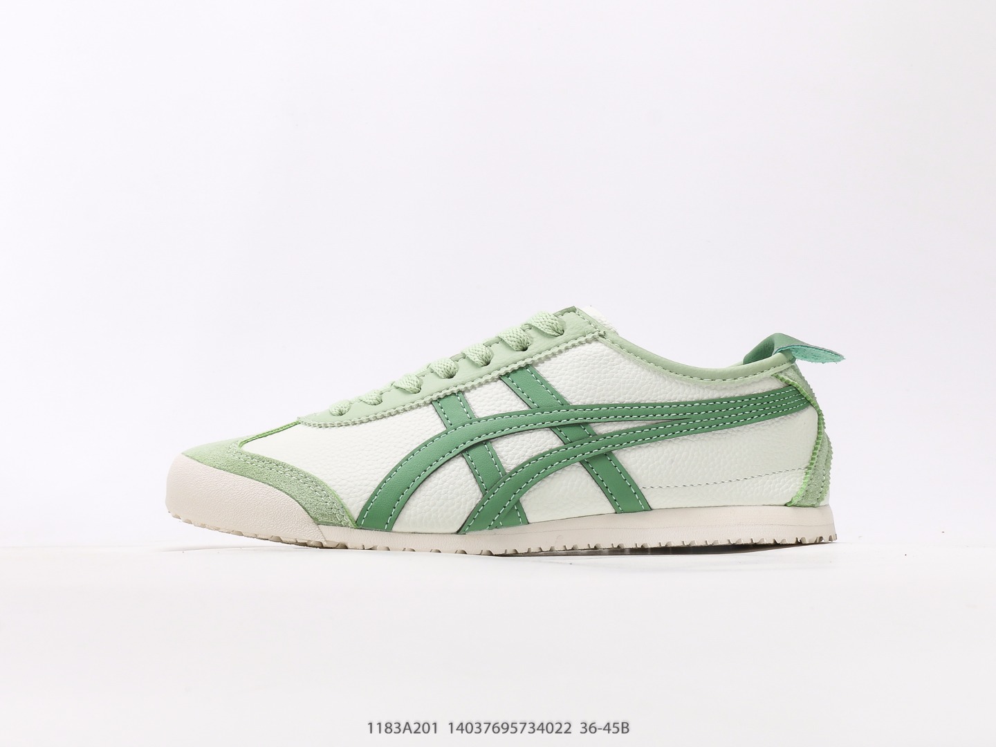 Onitsuka Tiger Mexico 66 Deluxe: Handcrafted Leather Sneakers - Green & White 2 o 1iujado2a1e3818a1a2vagb1mgv0