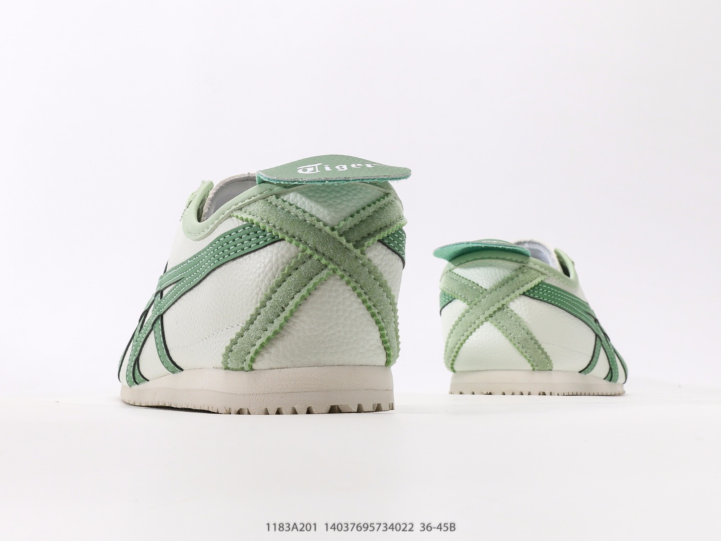 Onitsuka Tiger Mexico 66 Deluxe: Handcrafted Leather Sneakers - Green & White 7 o 1iujado2d1s483p2192tjlo1fao5