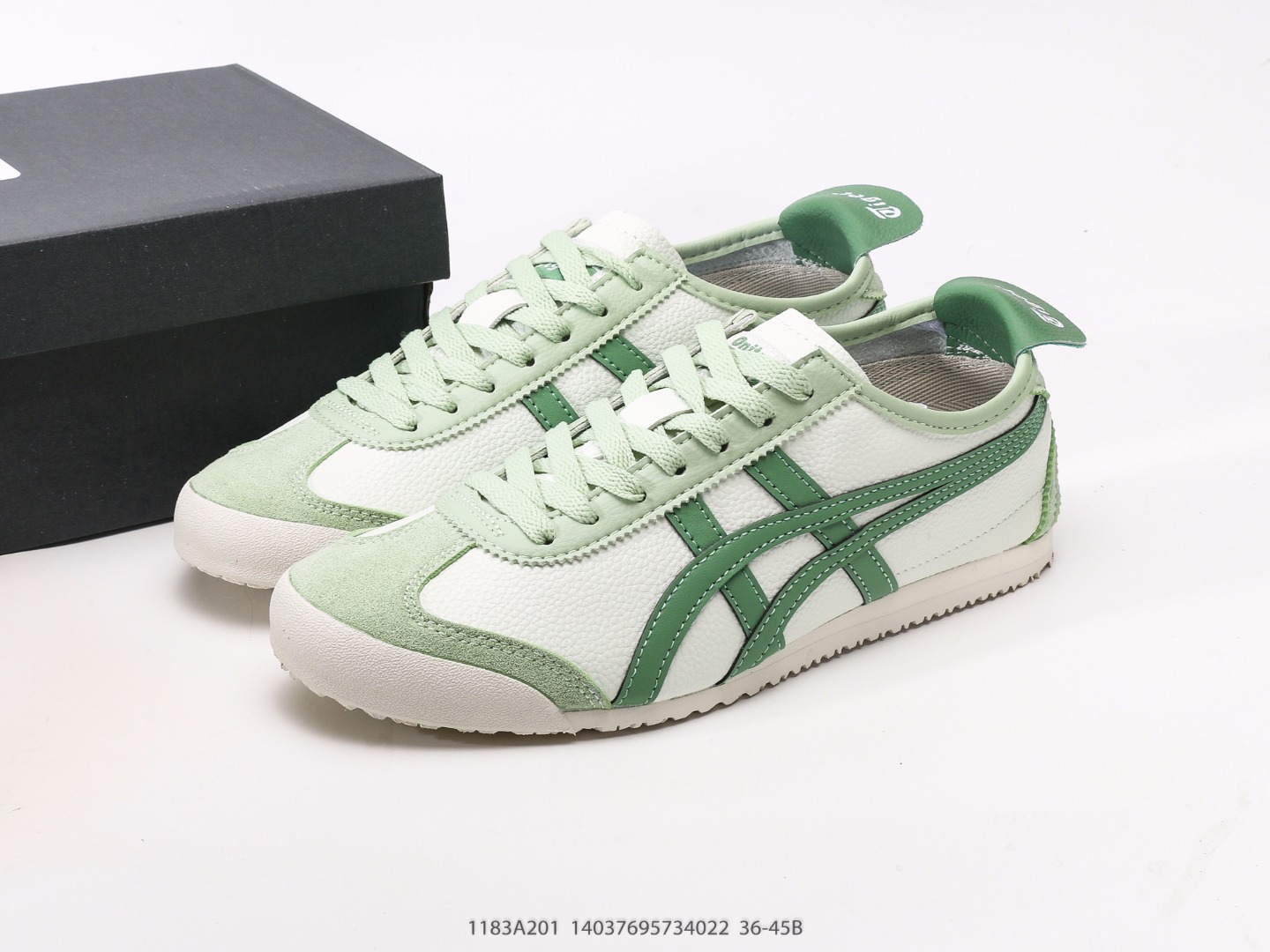 Onitsuka Tiger Mexico 66 Deluxe: Handcrafted Leather Sneakers - Green & White 10 o 1iujado2d2pf11t8sbbf72188f8