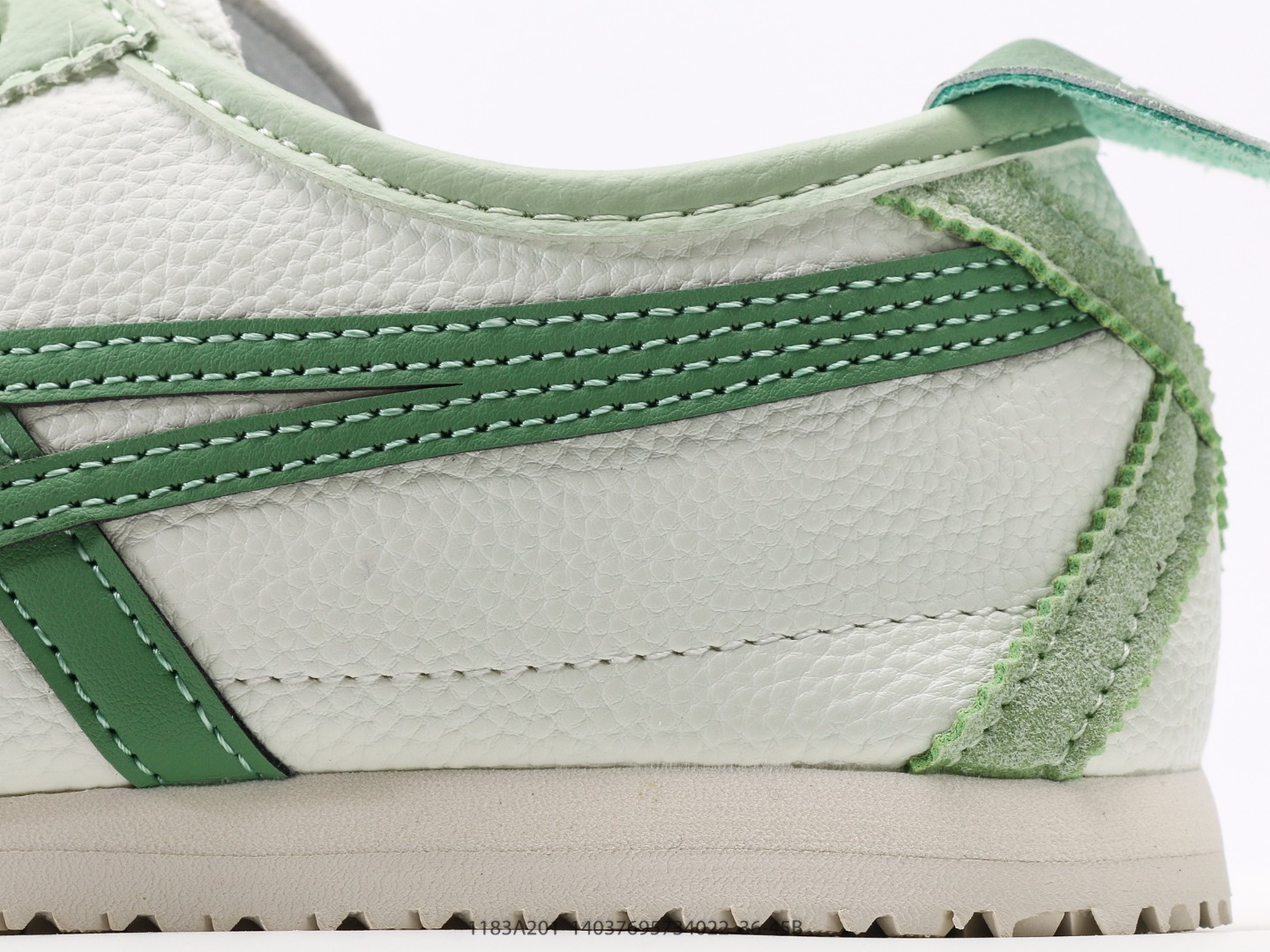 Onitsuka Tiger Mexico 66 Deluxe: Handcrafted Leather Sneakers - Green & White 8 o 1iujado2d4g21bd31o2r27e7d6