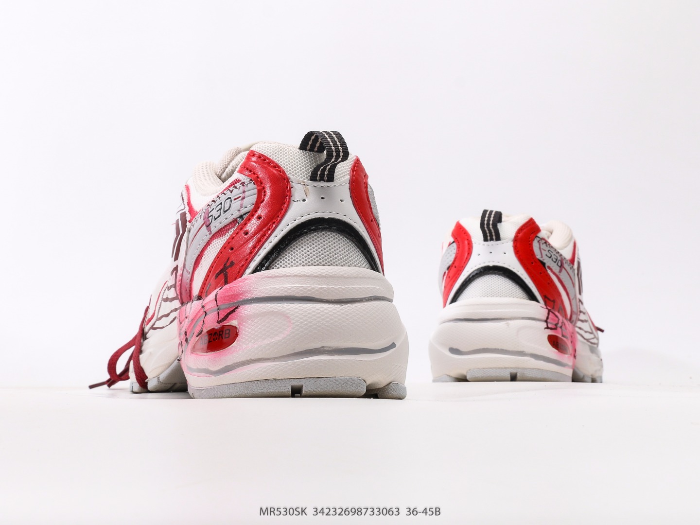 New Balance 530 Retro Running Shoes Breathable White Burgundy Sneakers 7 o 1iujbi09a2vj1f8dbmt1lb612j5