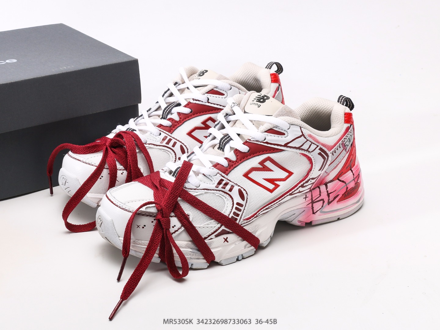 New Balance 530 Retro Running Shoes Breathable White Burgundy Sneakers 10 o 1iujbi09c137pe5d1tf51b9f4lc8