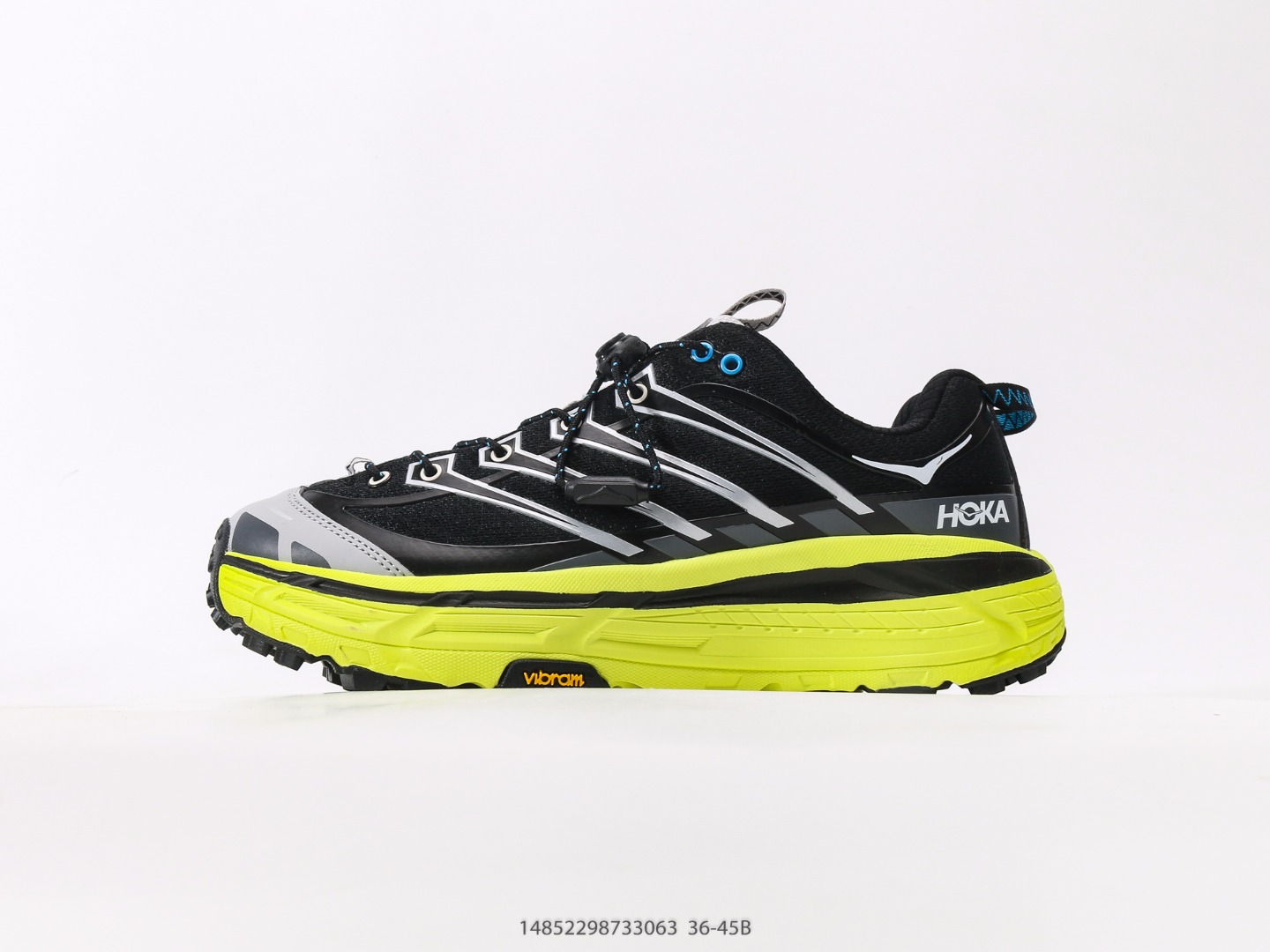 Hoka Hardloopschoenen voor Heren - Zwart/Gele Trailrunning Schoenen met Grip