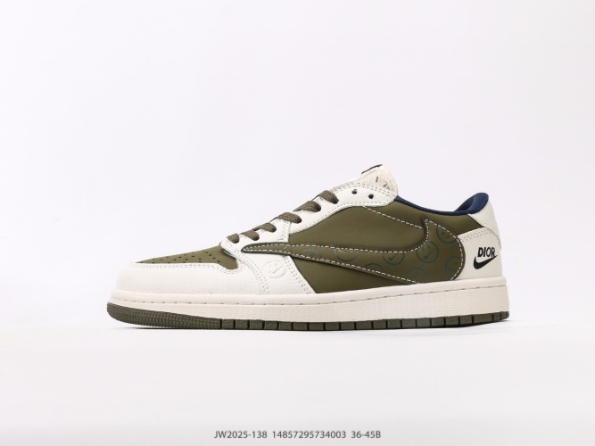 Dior x Travis Scott Olive Green Low-Top Sneakers - Stylish Collab Edition 1 Dior x Travis Scott Olive Green Low-Top Sneakers - Stylish Collab Edition