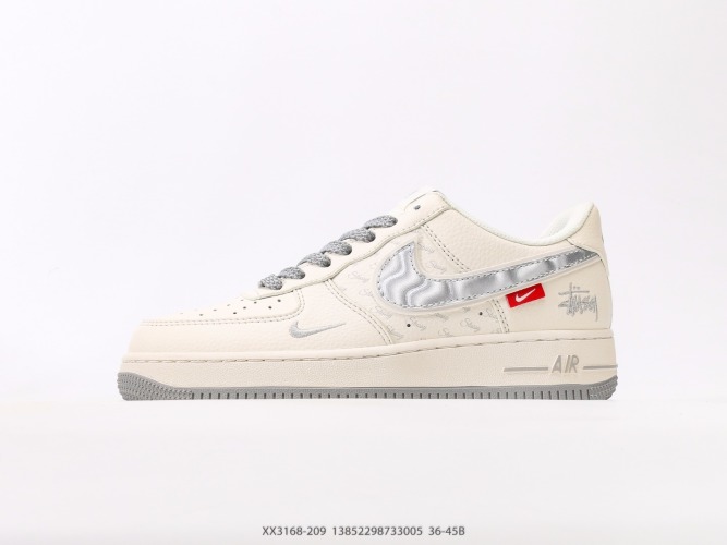 Nike Air Force 1 Low Stussy Fossil Stone - Casual Sneakers For Men 1 Nike Air Force 1 Low Stussy Fossil Stone - Casual Sneakers For Men