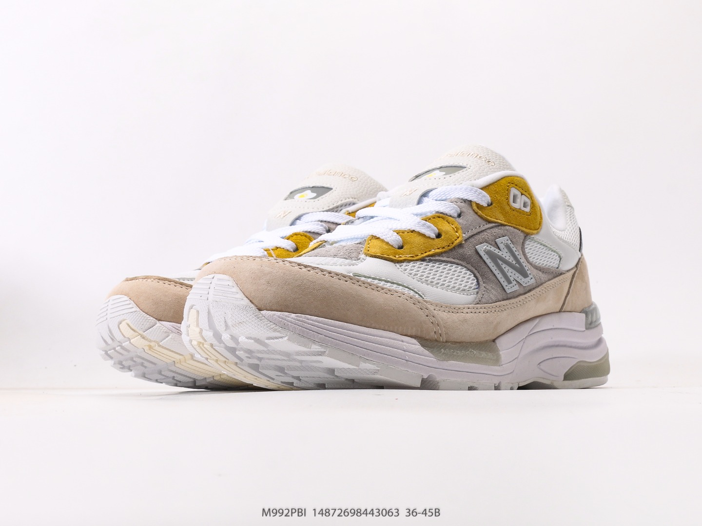 新百伦New Balance 992系列 新百伦 美产血统经典复古休闲运动百搭老爹跑步鞋 货号:M992PBI#14872698443063
