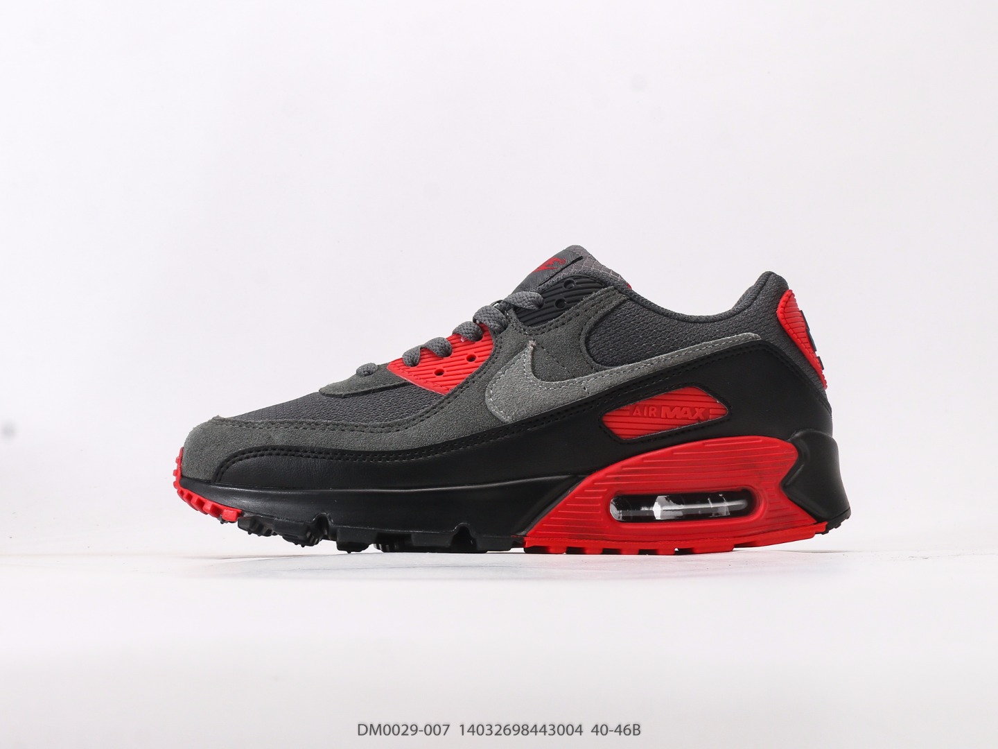 耐克Nike Air Max 90 初代复古气垫百搭休闲运动慢跑鞋复古小气垫史上第一双可视气垫跑鞋 凭借着 Air max 气垫带来的舒适脚感和鞋面面料上的不断精进 才使得 Air max1在现如今都是复古慢跑鞋的首选 货号DM0029-007#14032698443004