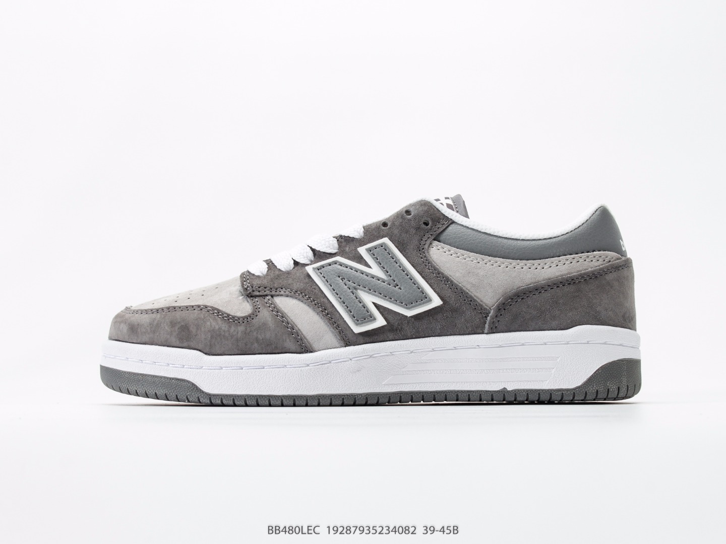 P150 新百伦New Balance NB480系列 减震耐磨 低帮系带生活休闲板鞋 尺码39.5 40 40.5 41.5 42 42.5 43 44 45 货号BB480LEC#19287935234082