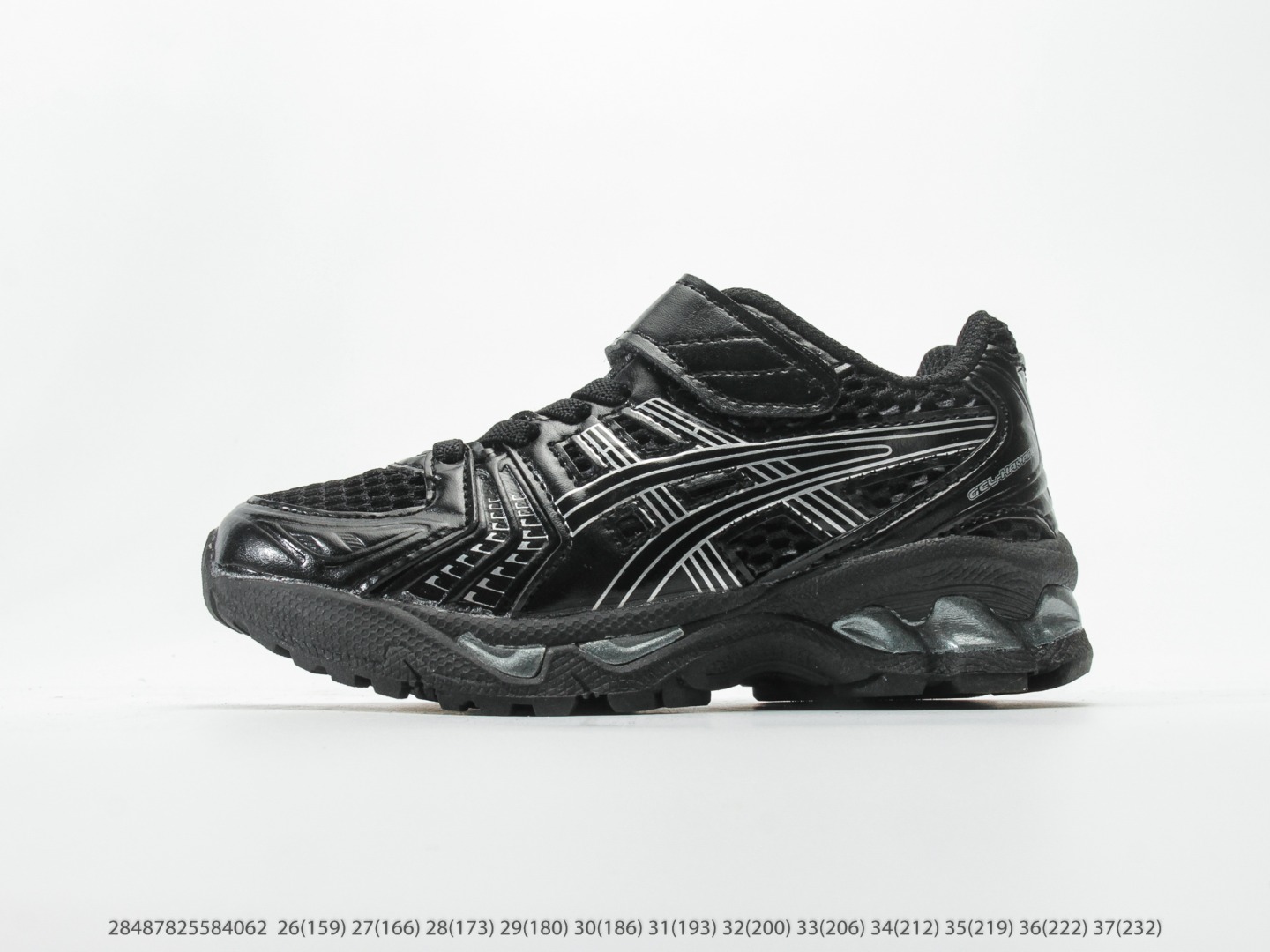@155 Asics Gel-K14 zapatos para niños con una sola correa de velcro, zapatos deportivos casuales transpirables para niñ…
