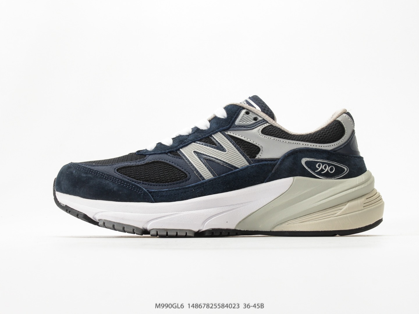 P170 New Balance NB 990 series, New Balance, malla retro, tejido de piel de cerdo, caña baja, zapatillas de r…