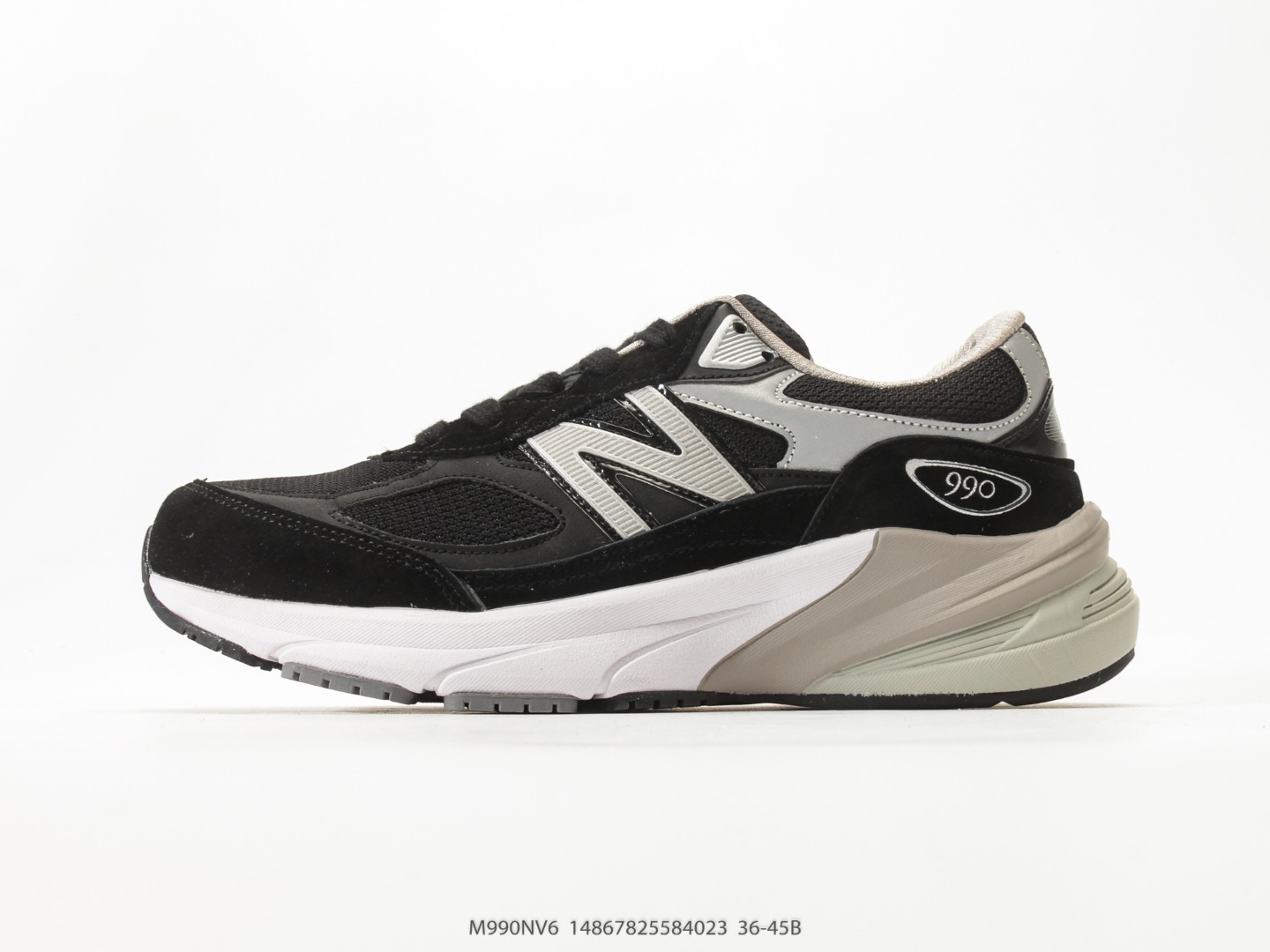 P170 New Balance NB 990 series, New Balance, malla retro, tejido de piel de cerdo, caña baja, zapatillas de r…