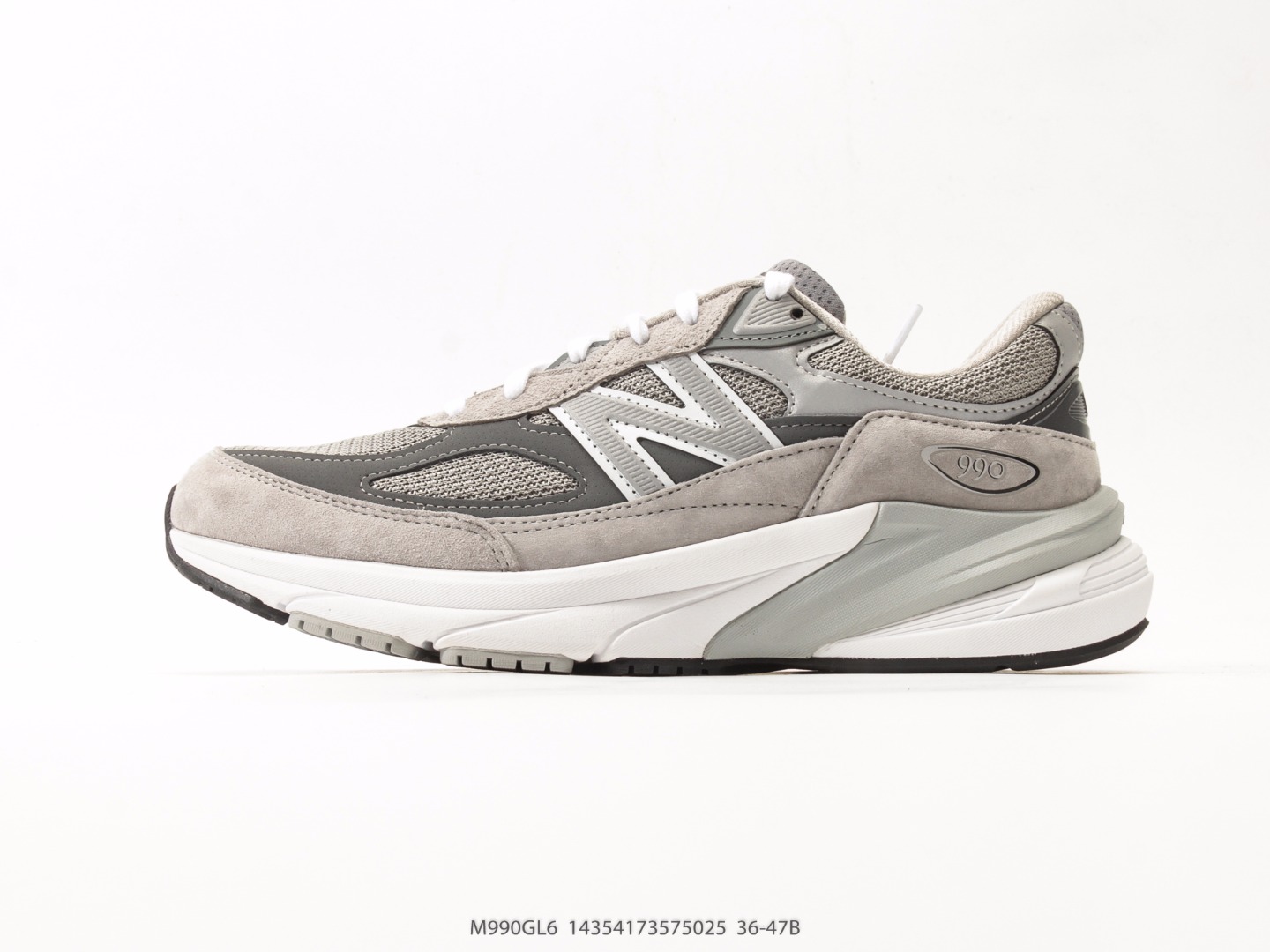 新百伦 New Balance 990v6 复古慢跑鞋 NB990V6美产系列低帮经典百搭休闲运动跑步鞋 货号:M990GL6#14354173575025