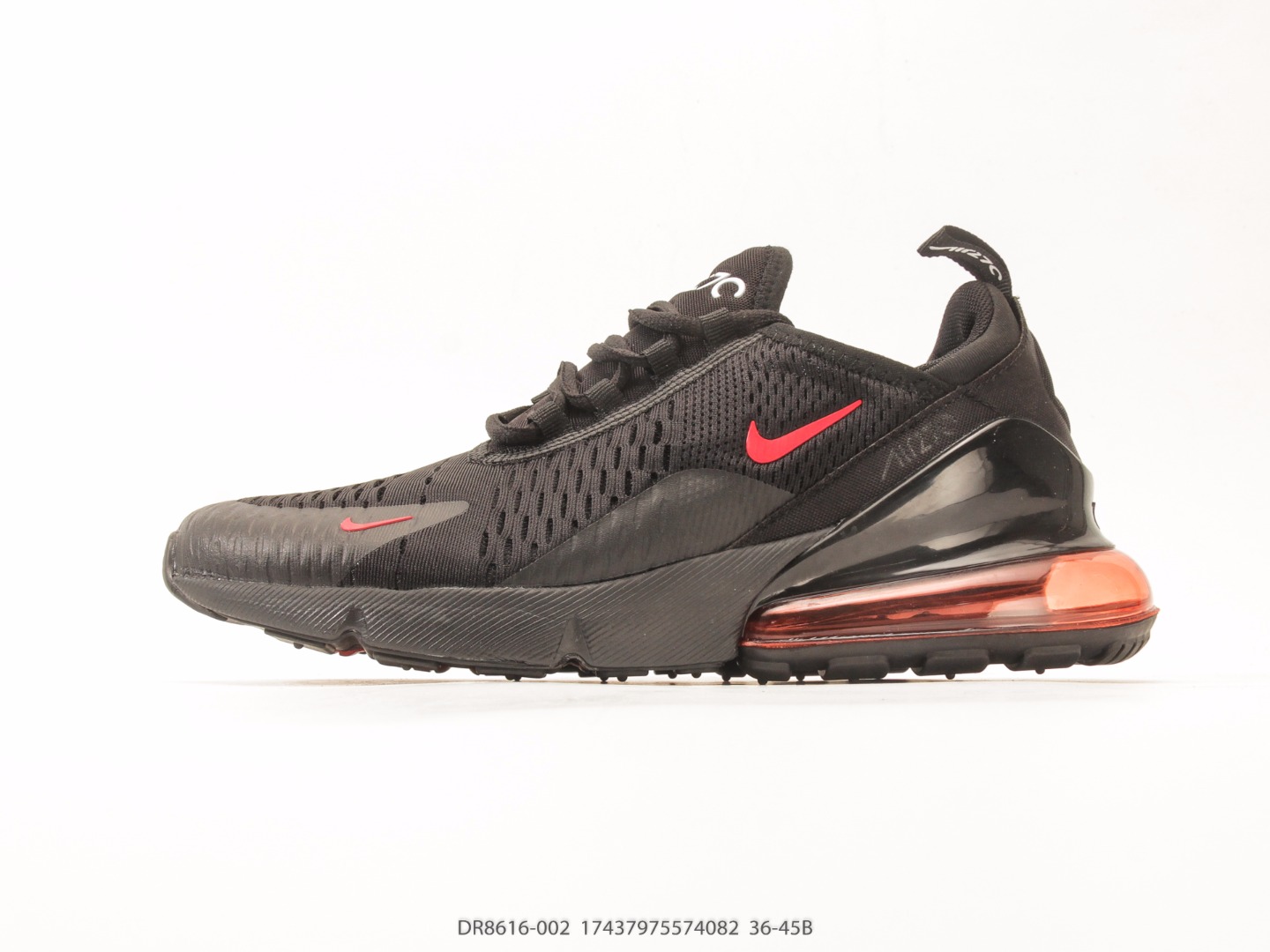 耐克 Air Max 270 Flyknit 运动缓震 大气垫休闲跑步鞋时尚舒适的穿着感受和出众格调 鞋款设计灵感源自Air Max经典 搭配大型窗口和新颖配色 彰显的出众创新 缔造非凡舒适的日常穿着体验 从跑步运动汲取设计灵感 打造利落外观 让你时刻彰显风范 货号DR8616-002#17437975574082