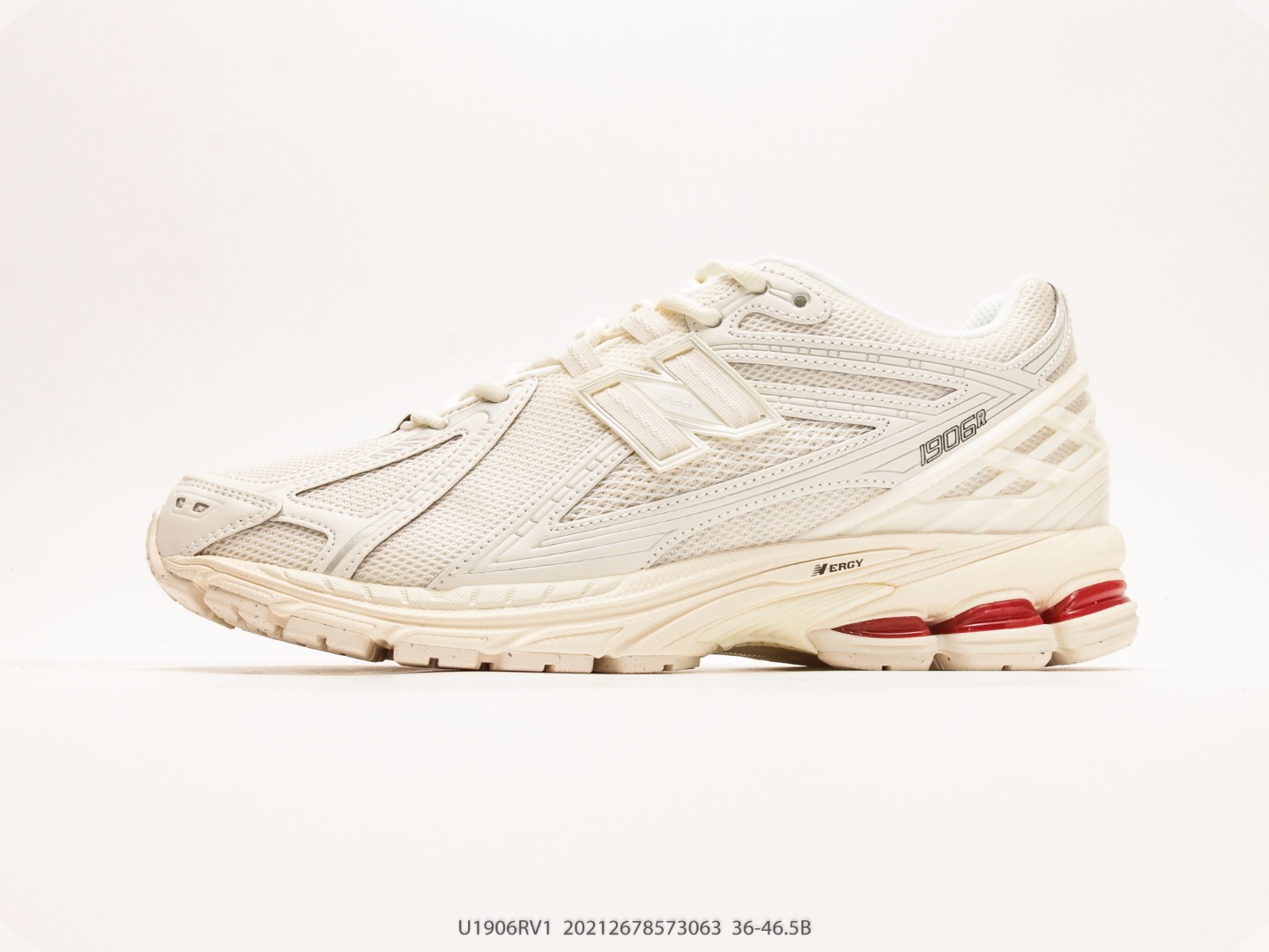 新百伦 New Balance 1906系列复古老爹风休闲运动慢跑鞋 #采用轻质牛剖革拼接透气网眼衬垫织物鞋面材质 T-Beam大底提供足步弓支撑,保持步态稳定 后跟搭载外露缓震胶 货号:U1906RV1#20212678573063