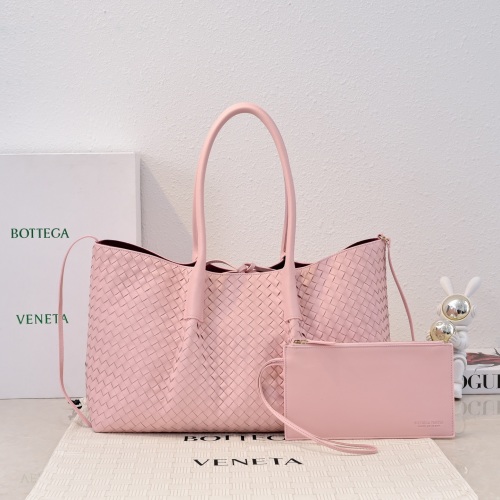 Bottega Veneta Pinacoteca Medium Tote Bag in Pink Intrecciato Leather 1 Bottega Veneta Pinacoteca Medium Tote Bag in Pink Intrecciato Leather