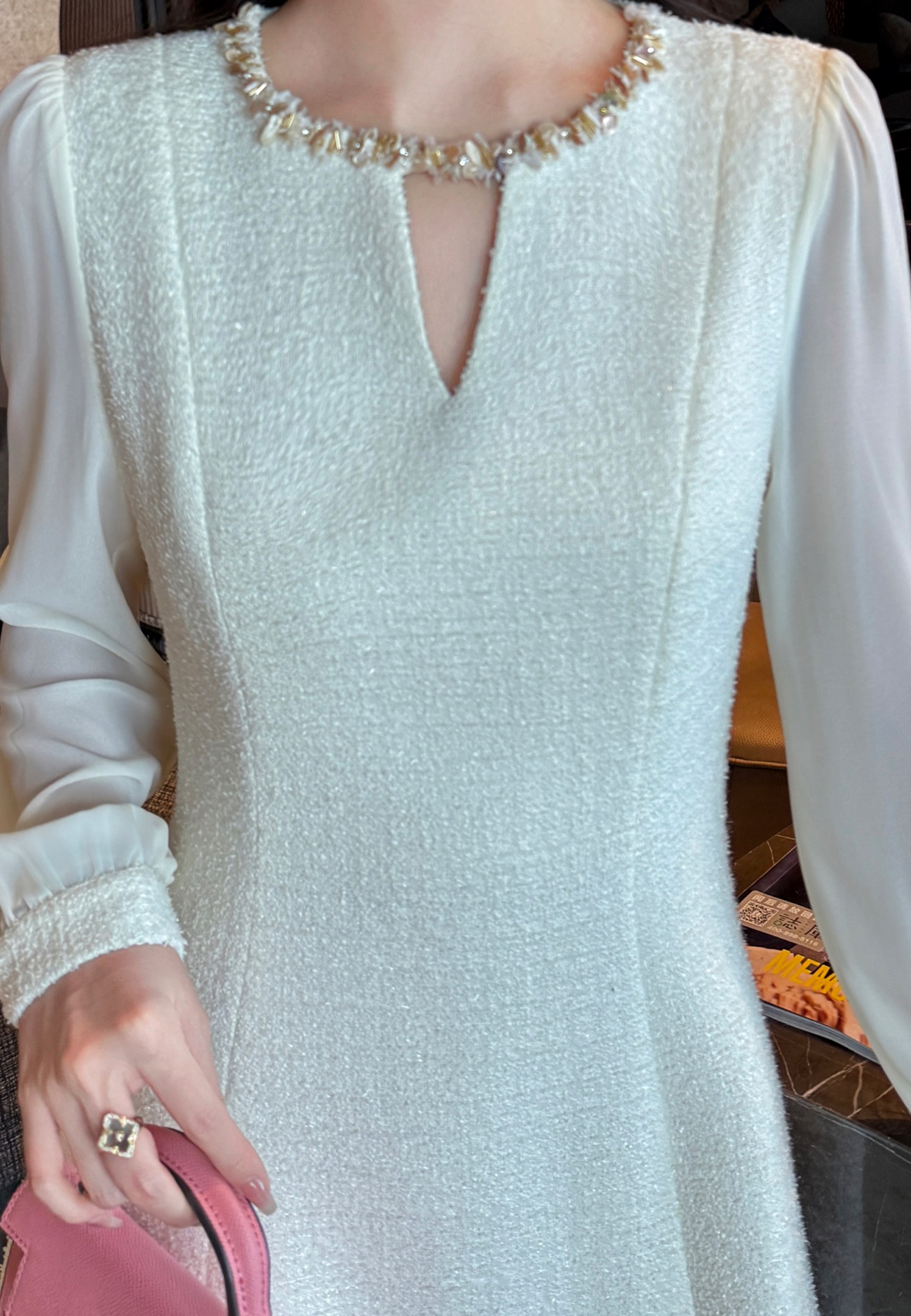 Elegant Women's Long Sleeve Dress - Classic Chanel Style, Formal Occasion 10 i1756705311782 8627 0 4