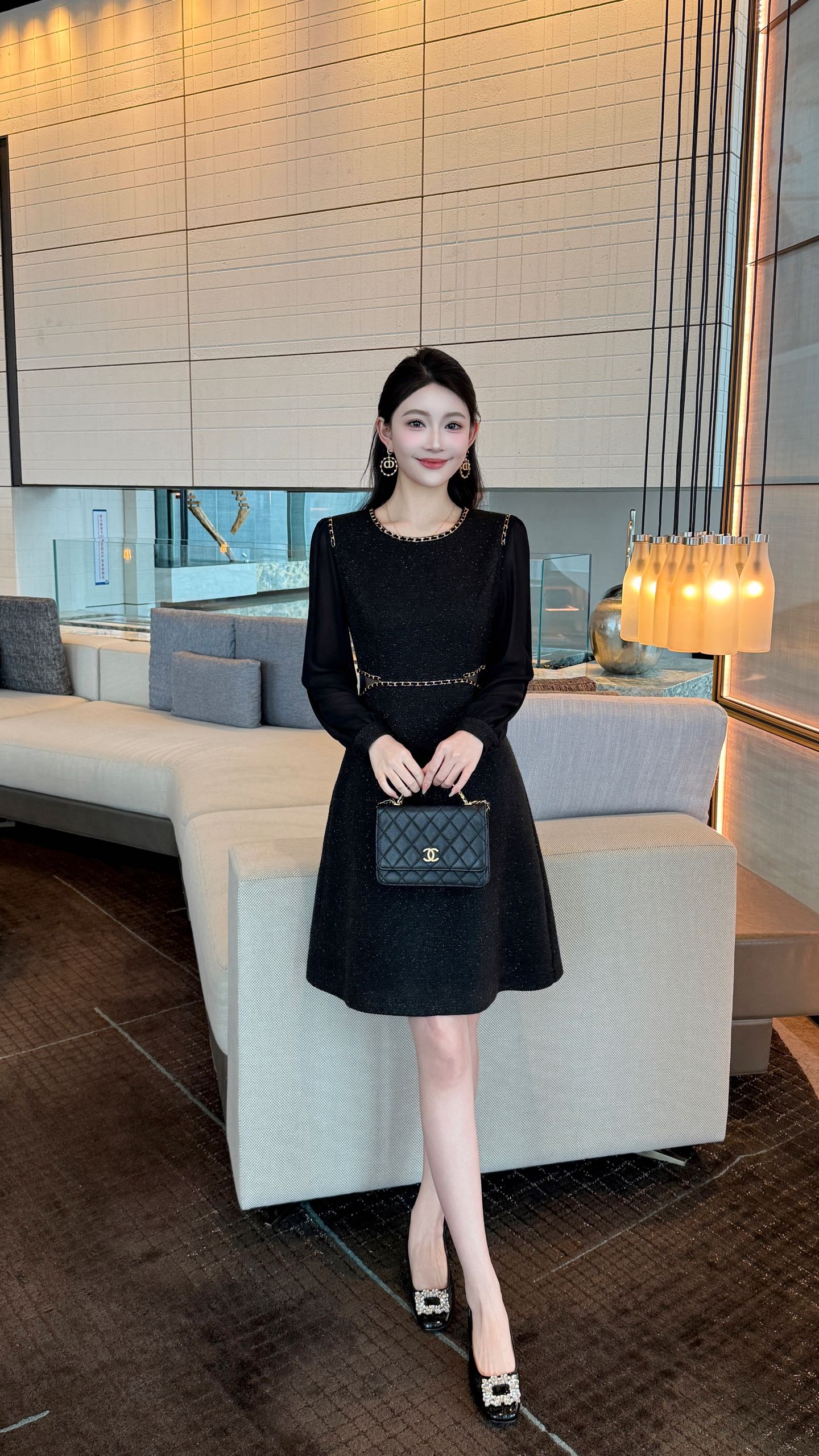 Elegant Chanel-Style Chain Detail Dress - Autumn New Arrival 7 i1756706659866 4976 0 5