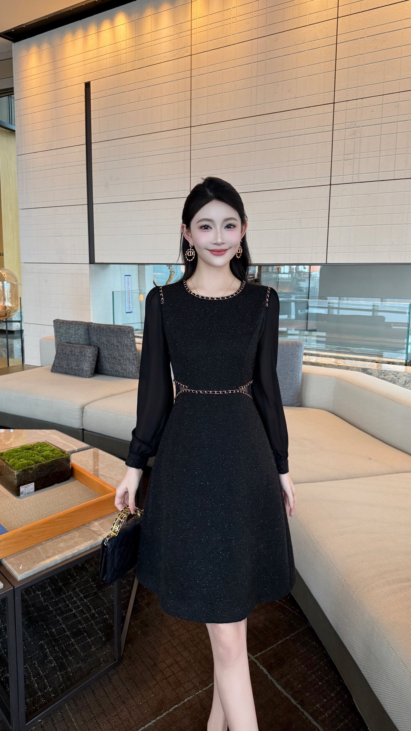 Elegant Chanel-Style Chain Detail Dress - Autumn New Arrival 6 i1756706660050 8457 0 4