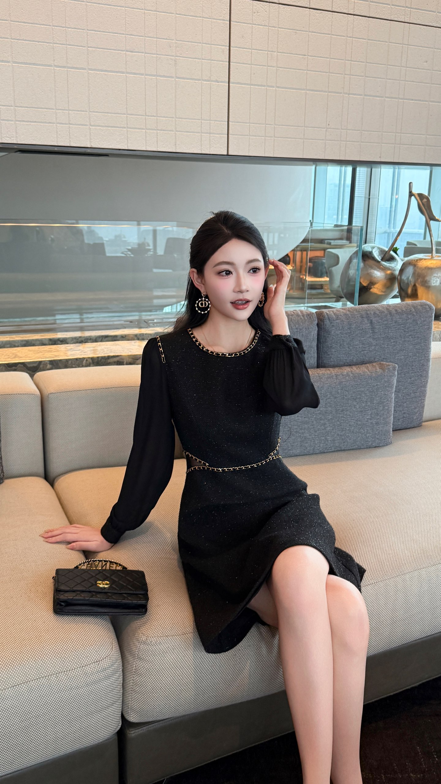 Elegant Chanel-Style Chain Detail Dress - Autumn New Arrival 9 i1756706660105 2211 0 7